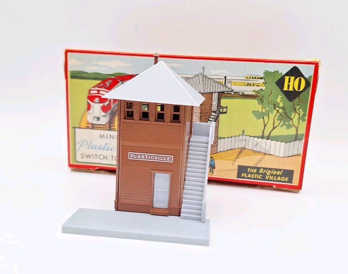 Vintage Plasticville Switch Tower HO-72 HO Scale Woth Original Box