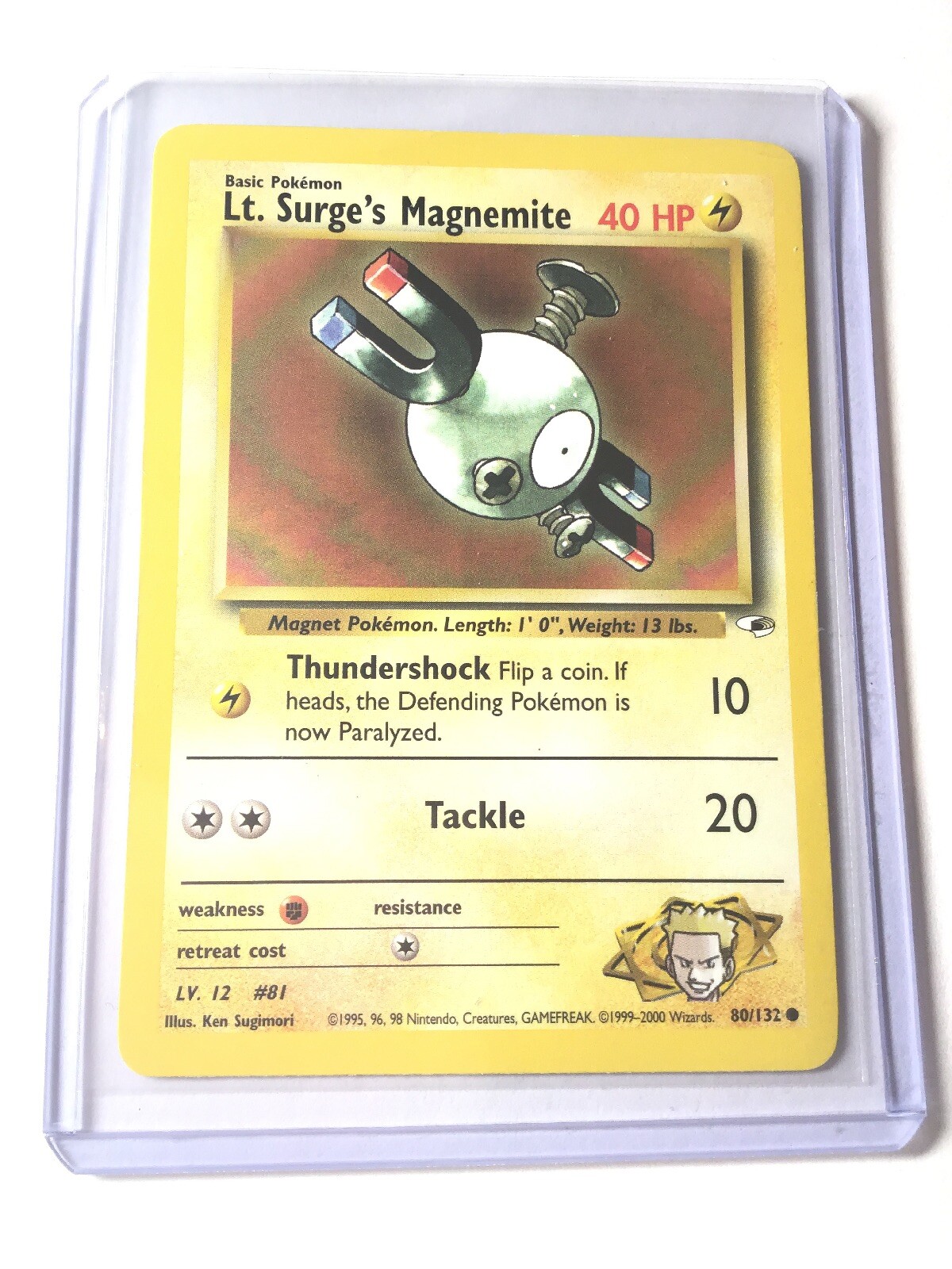 LT. SURGE’S MAGNEMITE - Gym Heroes Set - 80/132 - Common - Pokemon Card - NM