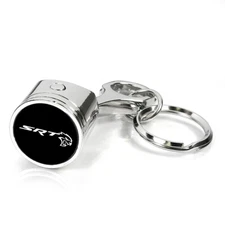 SRT Hellcat Dodge Challenger Chrome Finished Metal Piston Key Chain Key-ring