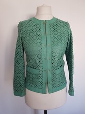 Luisa Spagnoli Green Leather Jacket Small - Size Italian 40