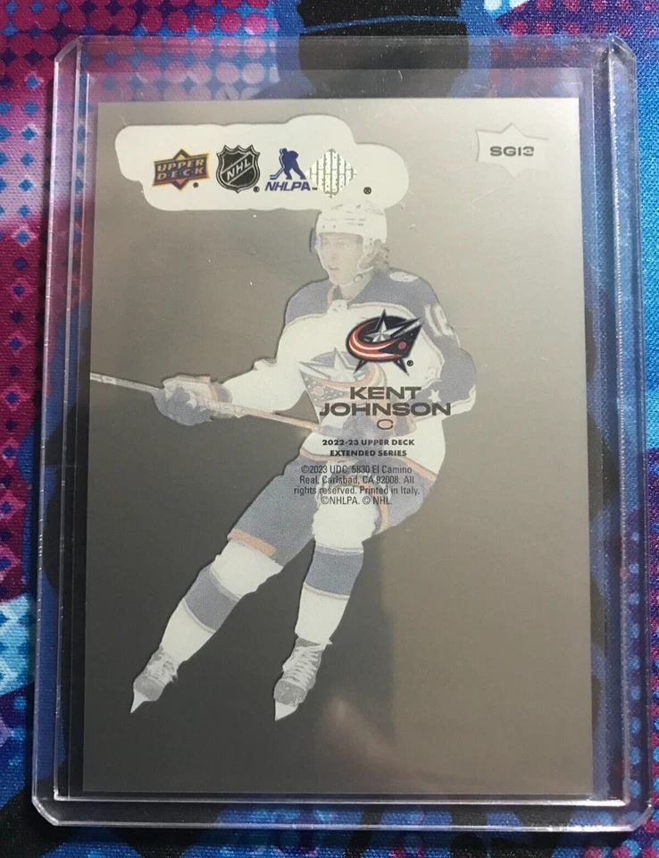 2022-23 Upper Deck Extended Series Smooth Grooves Kent Johnson #SG13 - Image 2 of 2