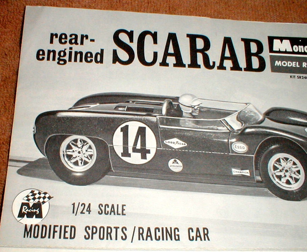 Monogram Scarab Rear Engine Model Racing 1965 Slot Car Info Sheet