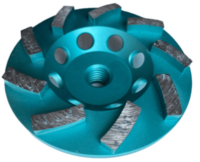 4 Inch Turbo Cup Wheel for Stock Removal cut Concrete and Masonry 5/8''-11 Thread
