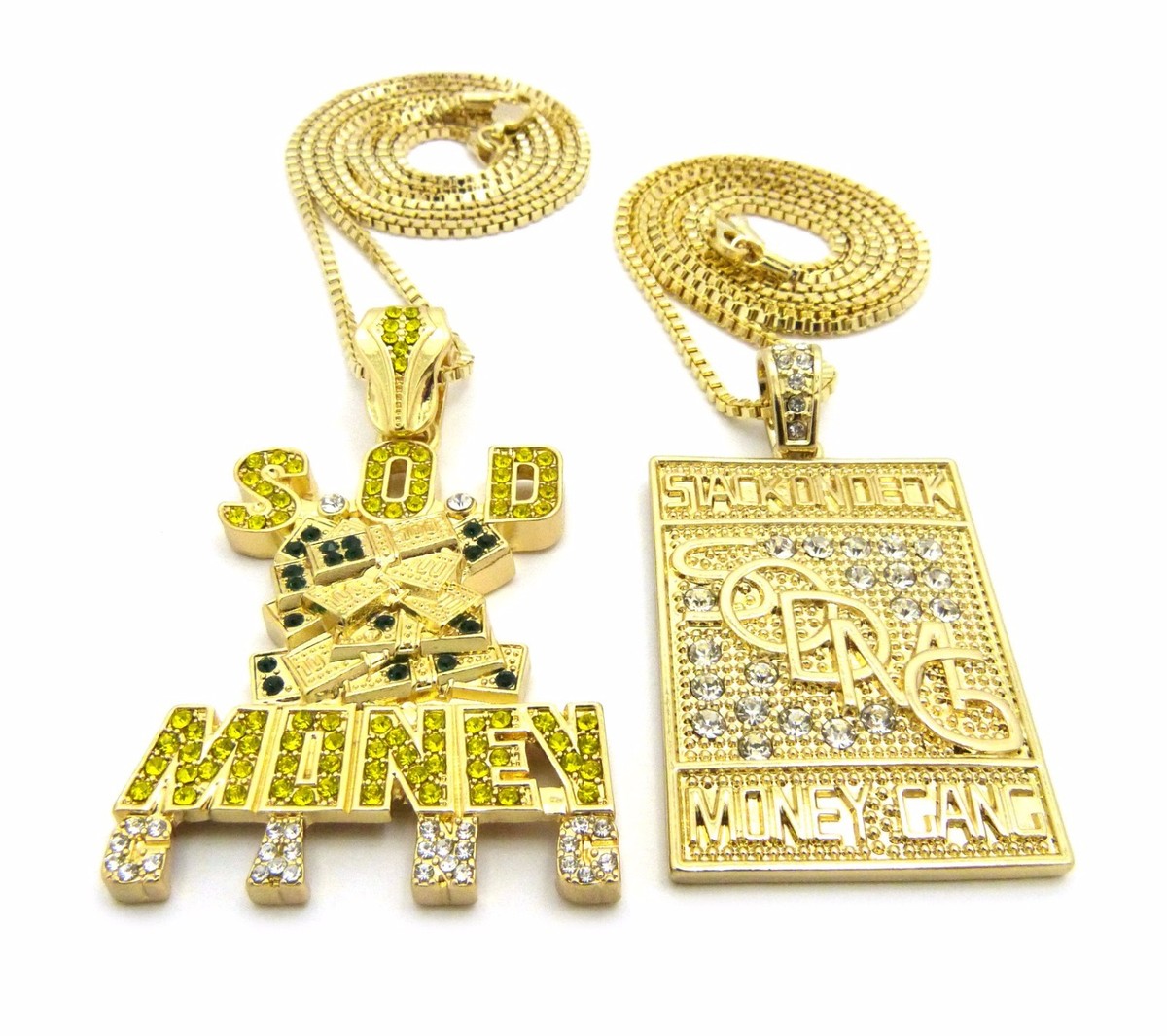 Hip Hop Pave S.O.D Money Gang Pendant 24