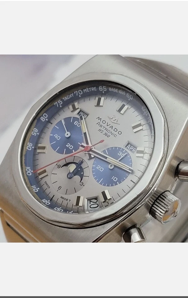 CRONÓGRAFO ZENITH MOVADO Astronic HS360 EL PRIMERO 3DATE 3 REGISTRO FASE LUNAR Foto 3 de 4