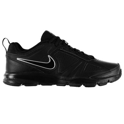 mens black leather nike trainers