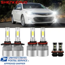 For Toyota Avalon 2011- 2012 LED Headlight High / Low Beam+ Fog Light Bulbs Kit