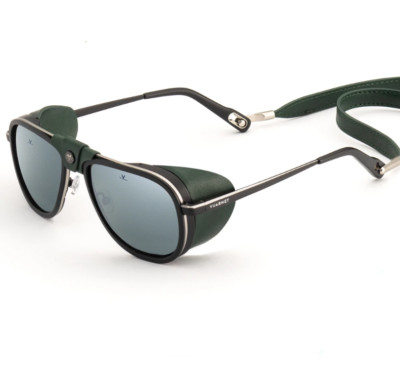 Vuarnet Sunglasses VL211200021123 GLACIER 2112 VL2112 Black/Green + Pure Grey SF