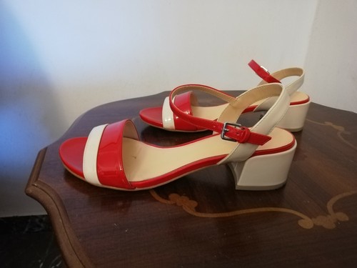 sandali tacco basso eleganti comodi pelle sintetica beige oro