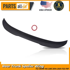 For BMW M2 228i 2014-2021 F22 F87 PSM Style Rear Trunk Spoiler Wing Glossy Black