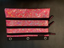 pencil pouch school reptile design / rose design 3 colors
