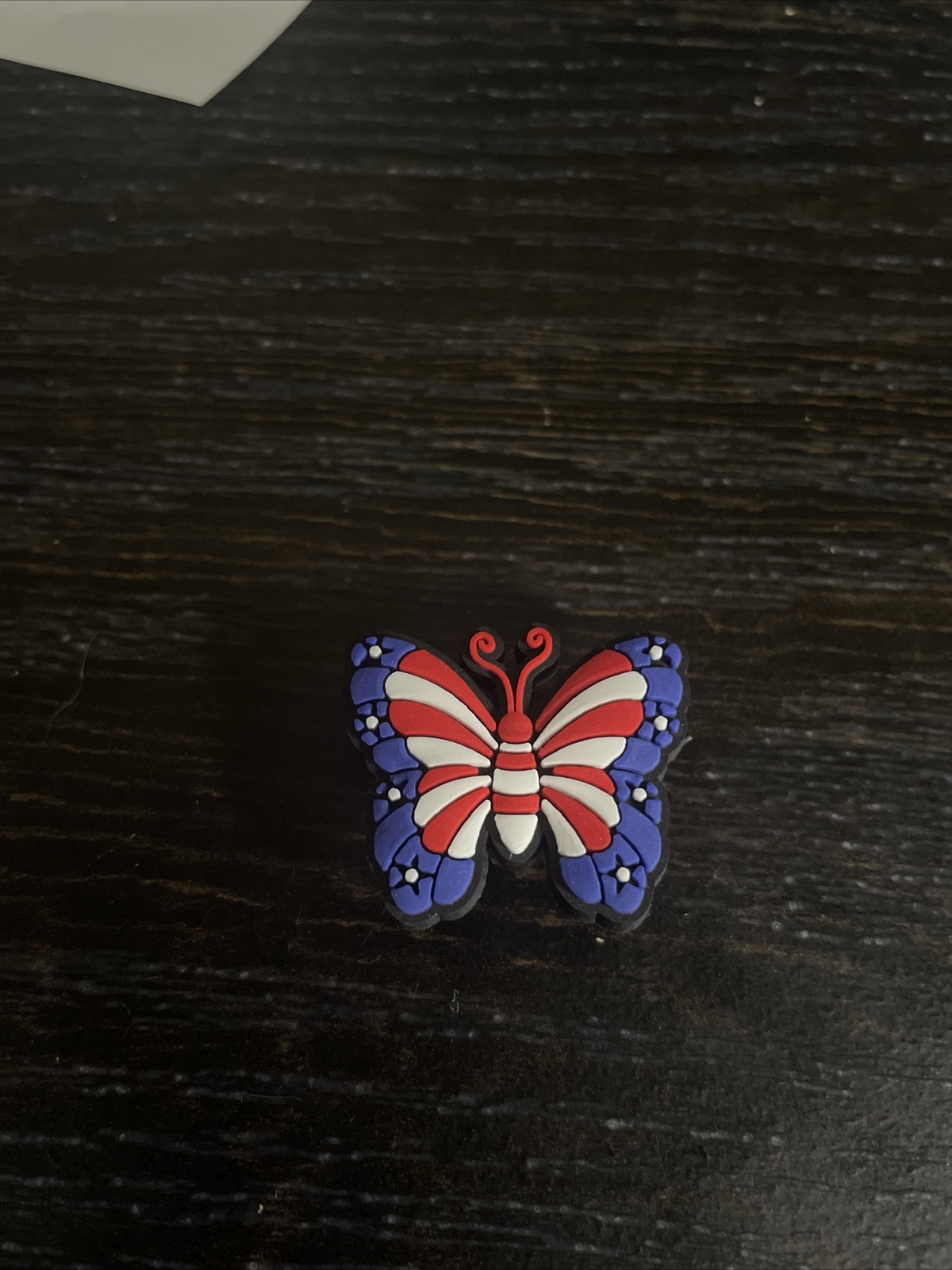 Red White And Blue Butterfly Jibbitz Crocs Single Shoe Charm Patriotic