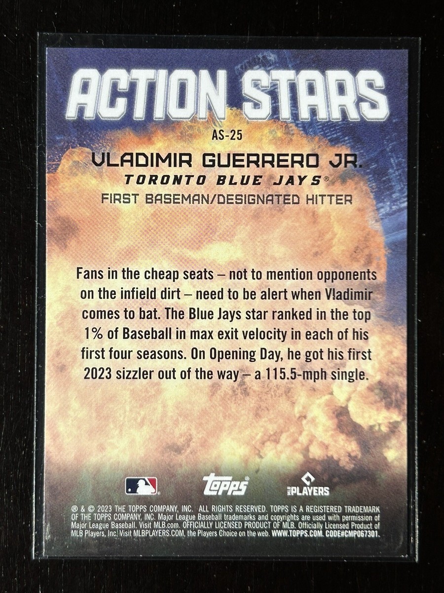 2023 Topps Update Action Stars Vladimir Guerrero Jr. #AS-25 2023 Topps Update Action Stars Vladimir Guerrero Jr. #AS-25