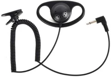 Listen/Receive Only 3.5mm Earpiece D-Shape Walkie Talkie Headset Radio Earphone
