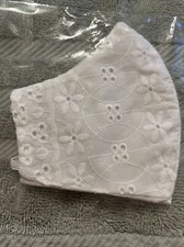Face Mask White Cotton/Blend - Reusable Washable