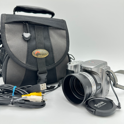 Kodak Digital Camera Easy Share Z740 w/ Lens & Lens Adapter Tested & Works