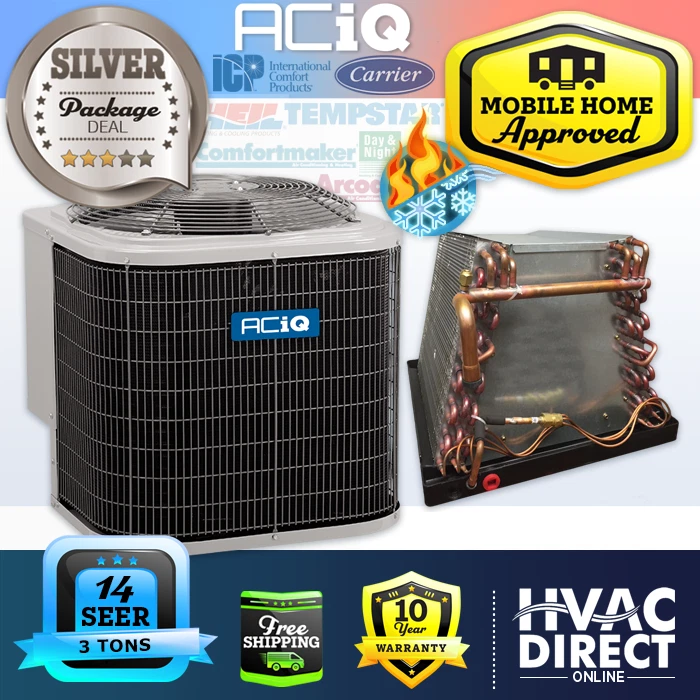 3 Ton 14 SEER Mobile Home ACiQ-Heil by Carrier Heat Pump A/C u0026amp; Coil |  eBay