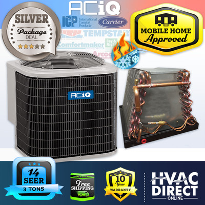 3 Ton 14 SEER Mobile Home ACiQ-Heil by Carrier Heat Pump A/C u0026amp; Coil |  eBay