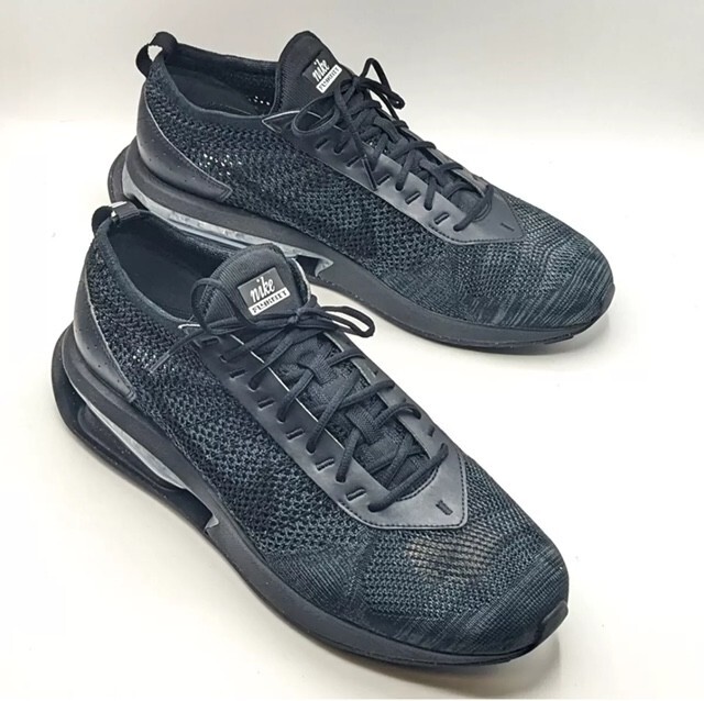 Size 13 - Nike Air Max Flyknit Racer Triple Black for sale