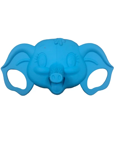 Mordedor de bebé - Elefante azul - Seguro/Suave/Alivio de la dentición - Juguete para la dentición 4 bebés Foto 3 de 4