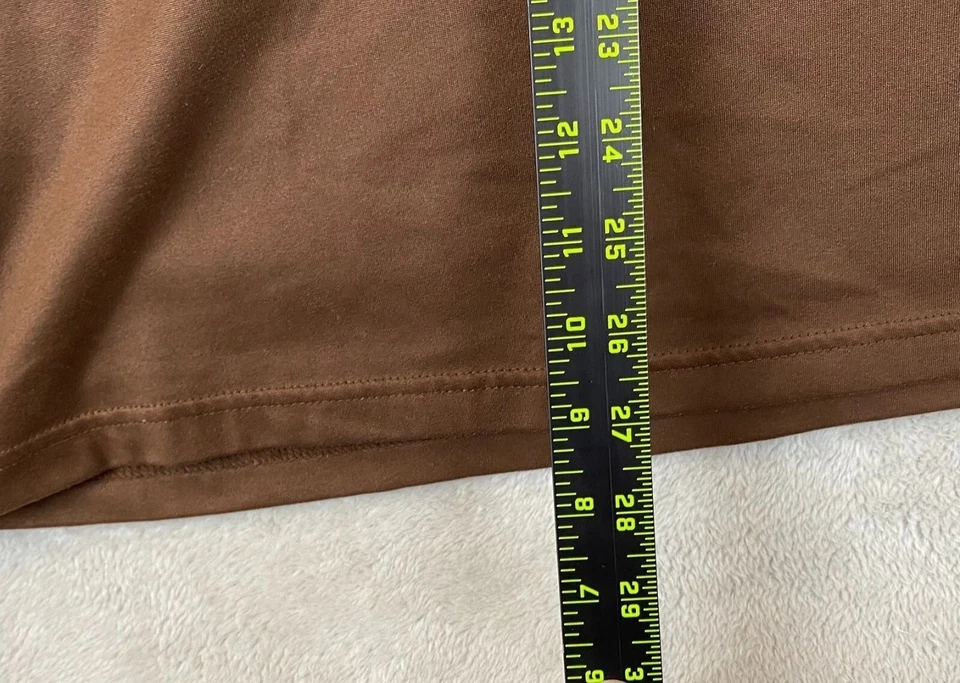 Camiseta atlética de golf Bolle para hombre mediana marrón manga larga pulóver cuello falso Foto 3 de 4