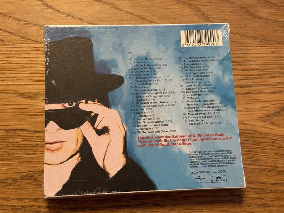 Neu! 2-CD-Set UDO LINDENBERG Panik mit Hut Die Singles von 1972 bis 2005 m. BUCH - Bild 2 von 2