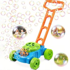 1 Set Bubble Lawn Mower For Toddlers, Kids Bubble Blower Maker Machine