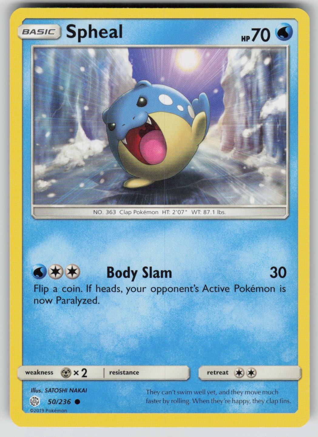 Spheal 50/236 Common Cosmic Eclipse Pokemon NM