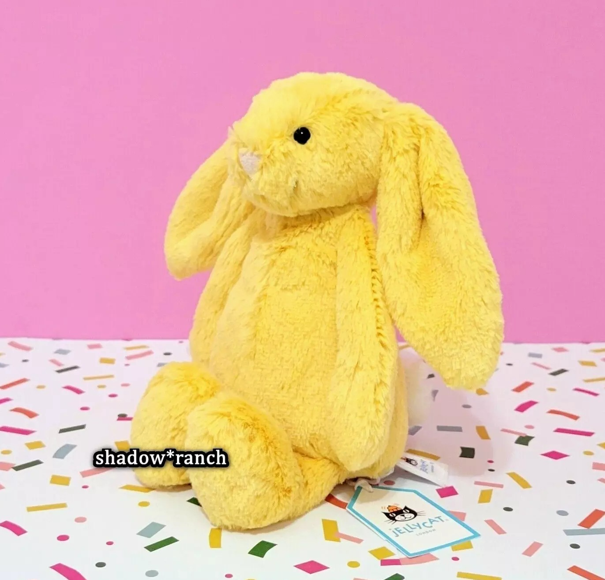 Jellycat Bashful Sunshine Bunny RETIRED Small 8” Yellow Stuffed
