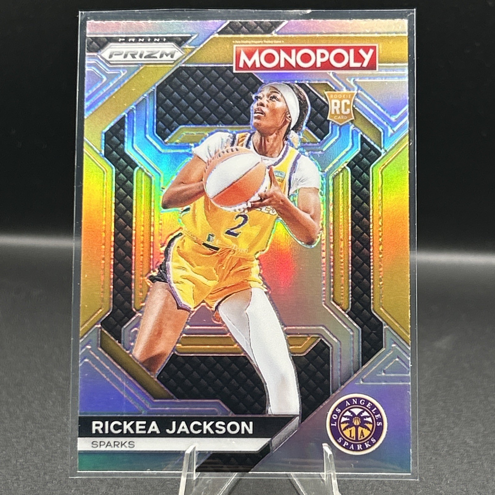 2024 WNBA MONOPOLY PRIZM RICKEA JACKSON RC #WNBA25 Silver Prizm