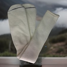 VTG Tube Socks Athletic 20" Sport White Made in USA Size 7-9 90s 80s Acrylic