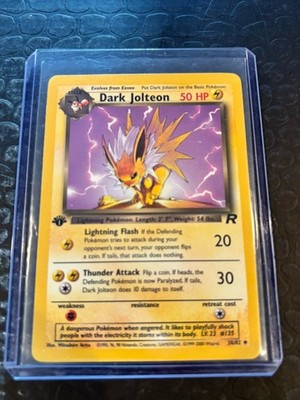 2000 POKEMON TEAM ROCKET FIRST EDITION DARK JOLTEON 38/82 UNCOMMON