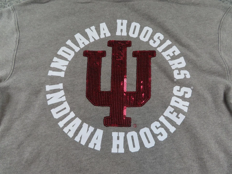 Indiana Hoosiers Pink Victoria's Secret Pullover Shirt Womens Small 1/4 Fleece - Image 2 of 4