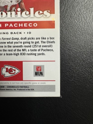 Isiah Pacheco 2022 Panini Chronicles 2-Color Rookie Patch /25 🔥RARE🏆ROOKIE - Picture 9 of 10
