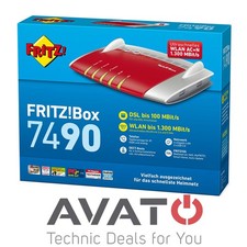 AVM FRITZBox 7490 VDSL DSL Modem ISDN 4-Port Gigabit WLAN MESH DEUTSCHE VERSION