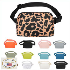 VOROLO Marsupio Stampa Leopardata Marsupio Vita Tracolla Regolabile Giallo - NUOVO