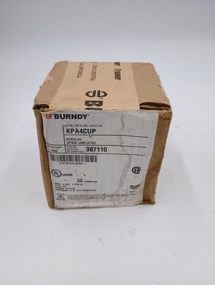 (100) BURNDY KPA4CUP UNPLATED COOPER ALLOY SCRULUG TERMINAL LUGS KPA4C 387110