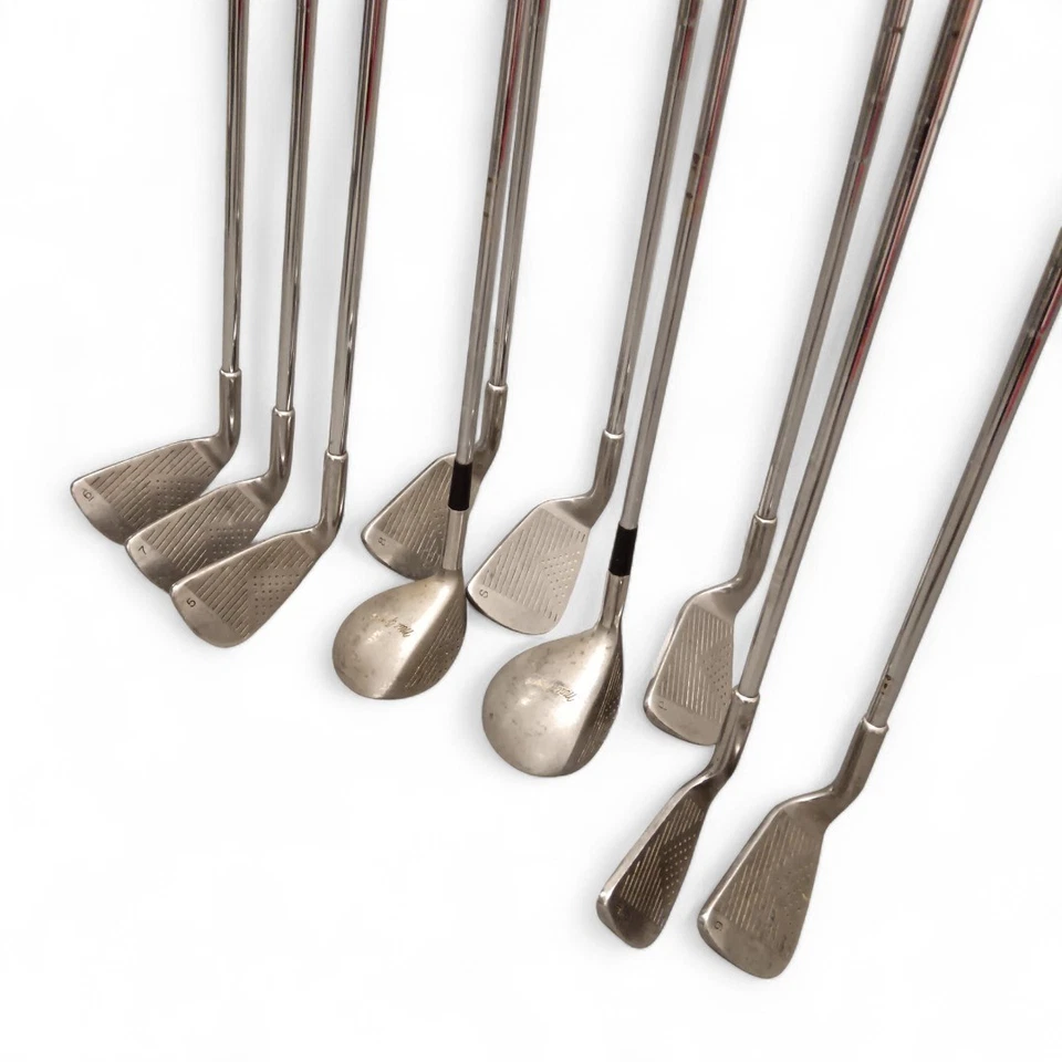 Mac Gregor Golf Clubs Used Set Of Ten Mixture  Of 8 Irons Wedges And  2 Drivers  - Image 3 of 4