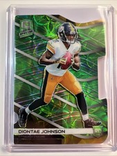 2019 Spectra Neon Green Die Cut Diontae Johnson Silver /30 Prizm Die-Cut No 176