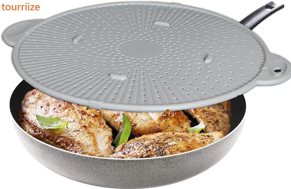 Pantalla de salpicaduras de silicona, herramienta de cocina multiusos, proteger estufa y mostradores, Foto 3 de 4