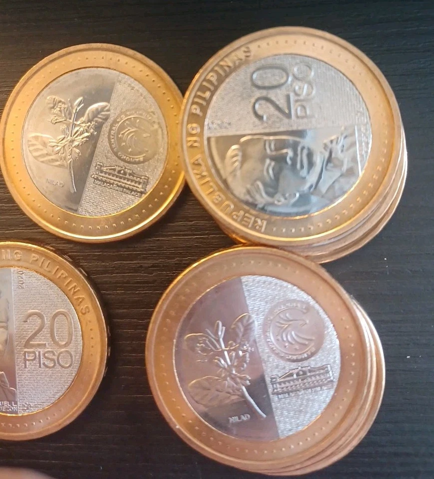 Moneda bimetálica Filipinas 20 Piso 2020 nueva generación Circ envío gratuito #160 Foto 4 de 4
