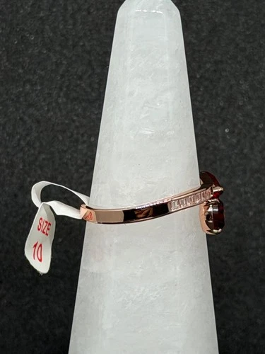 Bomb Party Ring Sz 10 "The Jackie Ring" Garnet on Rose Gold image 2
