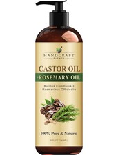 Castor Oil with Rosemary Oil 8 Fl Oz  100 Pure and Natural  Premium Grade ...