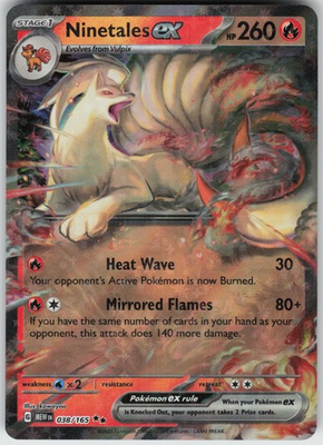 #ad Holo Foil Ninetales ex 038 165 Double Rare SV: Scarlet amp; Violet 151 NM $2.99