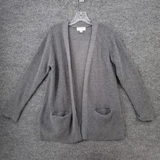 Free Assembly Cardigan Girls XL 14 16 Gray Chunky Layering Open Front Sweater
