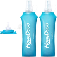 2 Packs Soft Flask, 17Oz/500Ml TPU Collapsible Soft Water Bottle for Hydration P