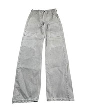 Agolde Cooper Cargo Jeans Womens High Rise Denim Drab Taupe Pants Sz 27