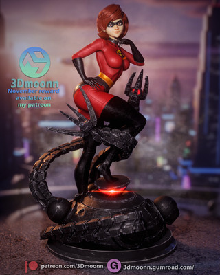Sexy Elastigirl The Incredibles Mrs. Incredible 1/4 Scale Statue   Pre Order