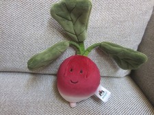 Jellycat London Vivacious Vegetables Radish Plush Stuffed Veggie HTF Rare VGUC