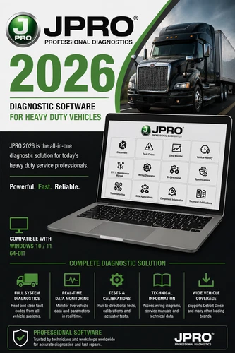 JPRO 2026 Truck Diagnostic Software – Heavy Duty – Remote Installation Service - product listing photo